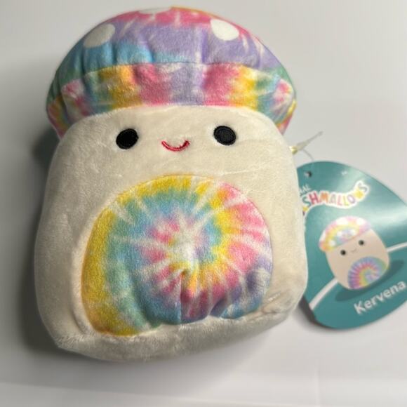 Squishmallows Other - NWT 5” Kervena the Rainbow Mushroom Squishmallow